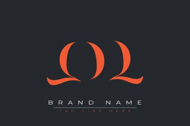 QDQ soyut harf logosu tasarımı. Bu logo üç soyut harf tarafından tasarlanmıştır..