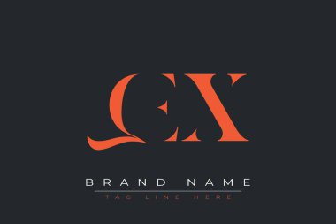 QEX soyut harf logosu tasarımı. Bu logo üç soyut harf tarafından tasarlanmıştır..