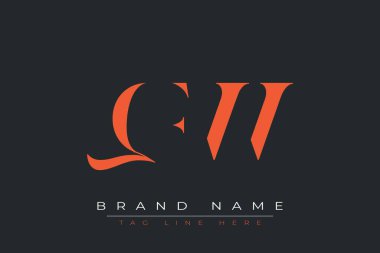 QFW soyut harf logosu tasarımı. Bu logo üç soyut harf tarafından tasarlanmıştır..