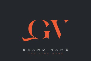 QGV soyut harf logosu tasarımı. Bu logo üç soyut harf tarafından tasarlanmıştır..