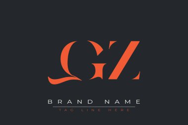 QGZ soyut harf logosu tasarımı. Bu logo üç soyut harf tarafından tasarlanmıştır..