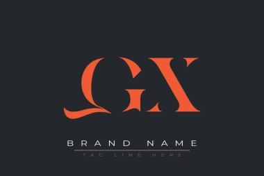 QGX soyut harf logosu tasarımı. Bu logo üç soyut harf tarafından tasarlanmıştır..