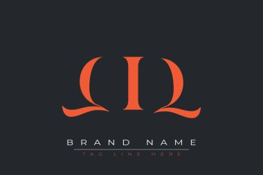 QIQ soyut harf logosu tasarımı. Bu logo üç soyut harf tarafından tasarlanmıştır..