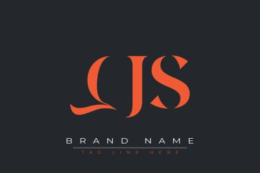 QJS soyut harf logosu tasarımı. Bu logo üç soyut harf tarafından tasarlanmıştır..