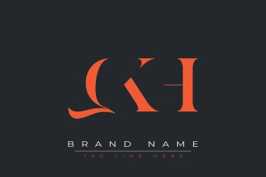 QKH soyut harf logo tasarımı. Bu logo üç soyut harf tarafından tasarlanmıştır..