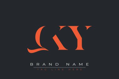 QKY soyut harf logo tasarımı. Bu logo üç soyut harf tarafından tasarlanmıştır..