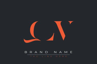 QLV soyut harf logosu tasarımı. Bu logo üç soyut harf tarafından tasarlanmıştır..