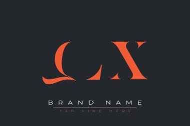 QLX soyut harf logosu tasarımı. Bu logo üç soyut harf tarafından tasarlanmıştır..