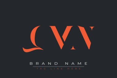 QMN soyut harf logosu tasarımı. Bu logo üç soyut harf tarafından tasarlanmıştır..