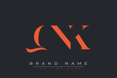 QNK soyut harf logosu tasarımı. Bu logo üç soyut harf tarafından tasarlanmıştır..