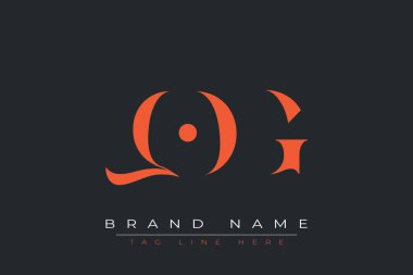 QOG soyut harf logosu tasarımı. Bu logo üç soyut harf tarafından tasarlanmıştır..