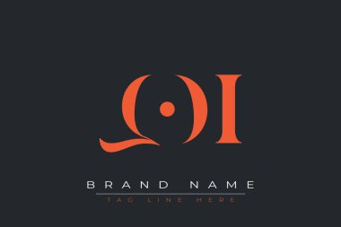 QOI soyut harf logosu tasarımı. Bu logo üç soyut harf tarafından tasarlanmıştır..