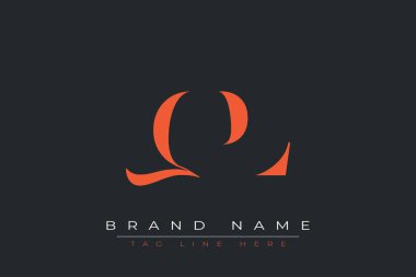 QPL soyut harf logo tasarımı. Bu logo üç soyut harf tarafından tasarlanmıştır..