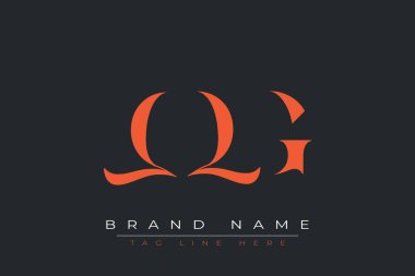 QQG soyut harf logosu tasarımı. Bu logo üç soyut harf tarafından tasarlanmıştır..