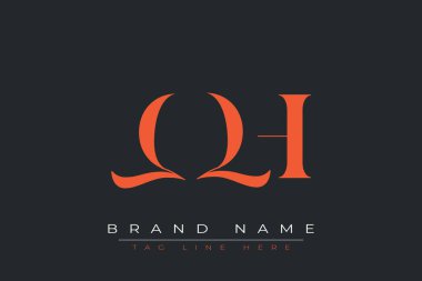 QQH soyut harf logo tasarımı. Bu logo üç soyut harf tarafından tasarlanmıştır..