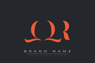 QQR soyut harf logo tasarımı. Bu logo üç soyut harf tarafından tasarlanmıştır..