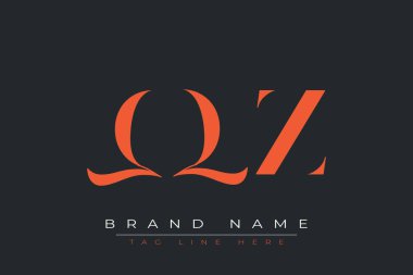 QQZ soyut harf logo tasarımı. Bu logo üç soyut harf tarafından tasarlanmıştır..
