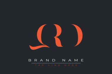 QRD soyut harf logosu tasarımı. Bu logo üç soyut harf tarafından tasarlanmıştır..