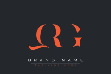 QRG soyut harf logo tasarımı. Bu logo üç soyut harf tarafından tasarlanmıştır..
