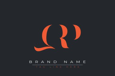 QRP soyut harf logosu tasarımı. Bu logo üç soyut harf tarafından tasarlanmıştır..