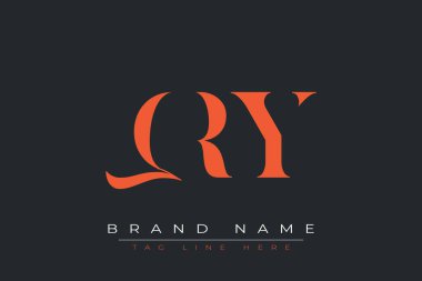 QRY soyut harf logosu tasarımı. Bu logo üç soyut harf tarafından tasarlanmıştır..