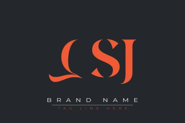 QSJ soyut harf logosu tasarımı. Bu logo üç soyut harf tarafından tasarlanmıştır..