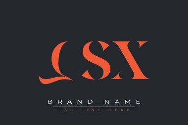 QSX soyut harf logosu tasarımı. Bu logo üç soyut harf tarafından tasarlanmıştır..