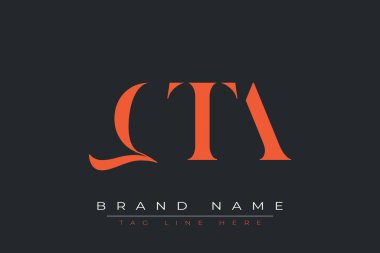 QTA soyut harf logosu tasarımı. Bu logo üç soyut harf tarafından tasarlanmıştır..