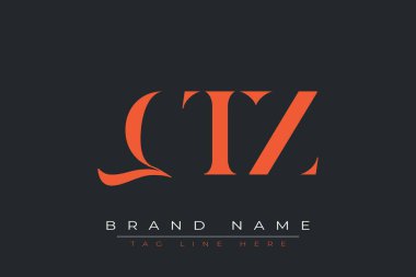 QTZ soyut harf logosu tasarımı. Bu logo üç soyut harf tarafından tasarlanmıştır..