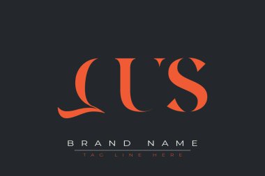 QUS soyut harf logosu tasarımı. Bu logo üç soyut harf tarafından tasarlanmıştır..