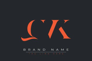 QVK soyut harf logosu tasarımı. Bu logo üç soyut harf tarafından tasarlanmıştır..
