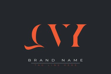 QVY soyut harf logosu tasarımı. Bu logo üç soyut harf tarafından tasarlanmıştır..