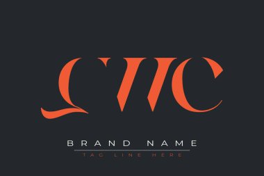 QWC soyut harf logosu tasarımı. Bu logo üç soyut harf tarafından tasarlanmıştır..