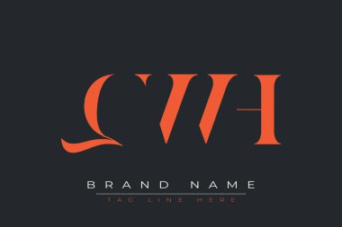 QWH soyut harf logosu tasarımı. Bu logo üç soyut harf tarafından tasarlanmıştır..