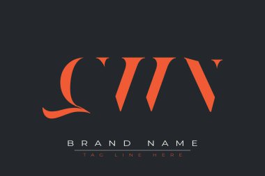 QWN soyut harf logosu tasarımı. Bu logo üç soyut harf tarafından tasarlanmıştır..