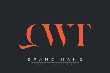 QWT soyut harf logosu tasarımı. Bu logo üç soyut harf tarafından tasarlanmıştır..