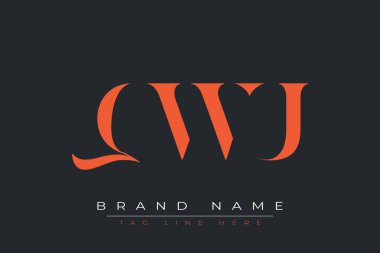 QWU soyut harf logosu tasarımı. Bu logo üç soyut harf tarafından tasarlanmıştır..