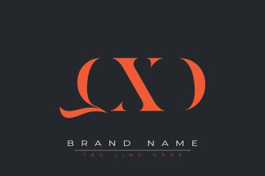 QXD soyut harf logosu tasarımı. Bu logo üç soyut harf tarafından tasarlanmıştır..