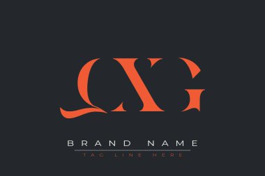 QXG soyut harf logosu tasarımı. Bu logo üç soyut harf tarafından tasarlanmıştır..