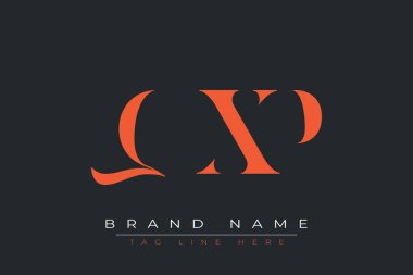 QXP soyut harf logosu tasarımı. Bu logo üç soyut harf tarafından tasarlanmıştır..