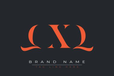 QXQ soyut harf logosu tasarımı. Bu logo üç soyut harf tarafından tasarlanmıştır..