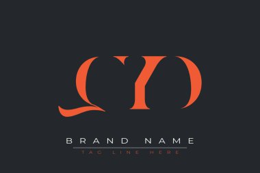 QYD soyut harf logosu tasarımı. Bu logo üç soyut harf tarafından tasarlanmıştır..