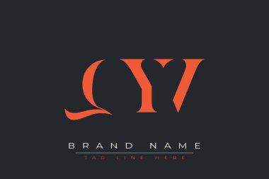 QYV soyut harf logosu tasarımı. Bu logo üç soyut harf tarafından tasarlanmıştır..
