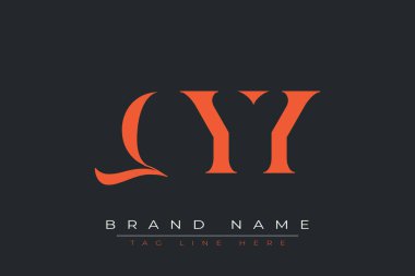 QYY soyut harf logosu tasarımı. Bu logo üç soyut harf tarafından tasarlanmıştır..