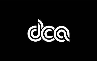 DCA Yaratıcı Eşsiz Modern Harf Logosu Tasarımı. Benzersiz bir harf dizaynına sahip stilize logo, soyut minimalist estetik ve modern cazibe sunar.