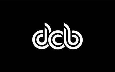 DCB Yaratıcı Eşsiz Modern Harf Logosu Tasarımı. Benzersiz bir harf dizaynına sahip stilize logo, soyut minimalist estetik ve modern cazibe sunar.