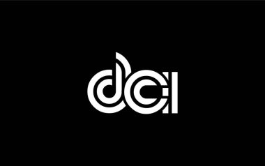 DCI Yaratıcı Eşsiz Modern Harf Logosu Tasarımı. Benzersiz bir harf dizaynına sahip stilize logo, soyut minimalist estetik ve modern cazibe sunar.