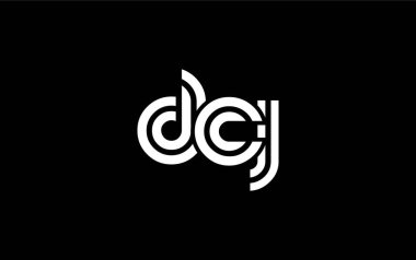 DCJ Yaratıcı Eşsiz Modern Harf Logosu Tasarımı. Benzersiz bir harf dizaynına sahip stilize logo, soyut minimalist estetik ve modern cazibe sunar.