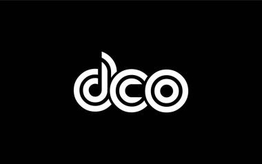 DCO Yaratıcı Eşsiz Modern Harf Logosu Tasarımı. Benzersiz bir harf dizaynına sahip stilize logo, soyut minimalist estetik ve modern cazibe sunar.