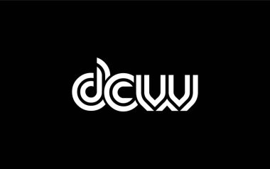 DCW Yaratıcı Eşsiz Modern Harf Logosu Tasarımı. Benzersiz bir harf dizaynına sahip stilize logo, soyut minimalist estetik ve modern cazibe sunar.